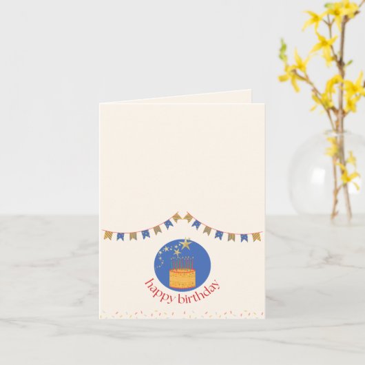 母おもしろい誕生日 カード (黄色い花)