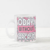 母おもしろい0日（皮肉なし） フロストグラスマグカップ (左)