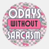 母おもしろい0日（皮肉なし） ラウンドシール (正面)