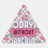 母おもしろい0日（皮肉なし） 三角形シール (正面)