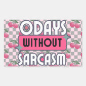 母おもしろい0日（皮肉なし） 長方形シール (正面)