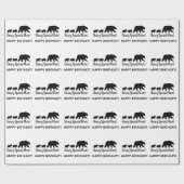 母およびカブスのハッピーバースデー ラッピングペーパー (フラット)