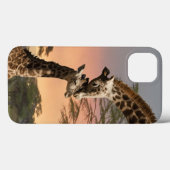 母およびベビーのキリン、iPhone 6、堅いXtreme Case-Mate iPhoneケース (裏面 (横))