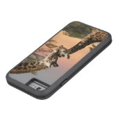 母およびベビーのキリン、iPhone 6、堅いXtreme Case-Mate iPhoneケース (底)