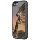 母およびベビーのキリン、iPhone 6、堅いXtreme Case-Mate iPhoneケース (裏面左)