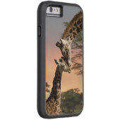 母およびベビーのキリン、iPhone 6、堅いXtreme Case-Mate iPhoneケース (裏面/右)