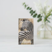母およびベビーのシマウマの名刺 名刺 (スタンド正面)