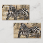 母およびベビーのシマウマの名刺 名刺 (正面/裏面)