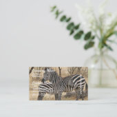 母およびベビーのシマウマの名刺 名刺 (スタンド正面)