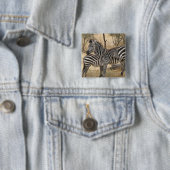 母およびベビーのシマウマPin 缶バッジ (インサイチュ)