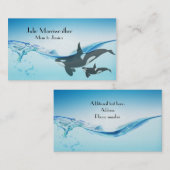 母およびベビーのシャチのクジラのお母さんカード コーリングカード (正面/裏面)