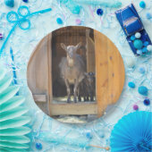 母およびベビーのヤギのプレート ペーパープレート (パーティー)