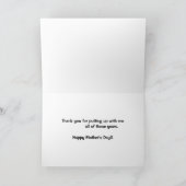 母およびベビー猿の母の日カード カード (内部)