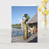 母およびベビー カード (黄色い花)