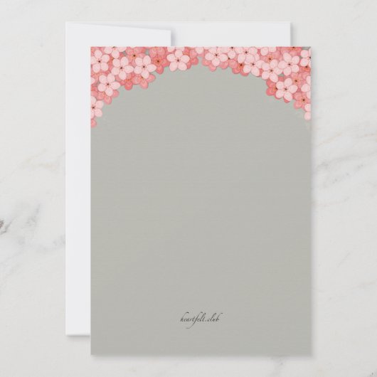 母および娘の挨拶状 カード (裏面)