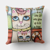 母および娘猫愛装飾用クッション クッション (裏面)