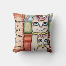 母および娘猫愛装飾用クッション クッション
