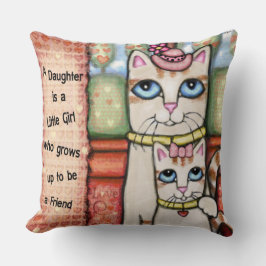母および娘猫愛装飾用クッション クッション