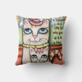 母および娘猫愛装飾用クッション クッション (裏面)