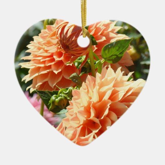 母および娘! ぶら下がったなオーナメントのダリア セラミックオーナメント (正面)