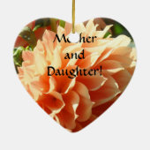 母および娘! ぶら下がったなオーナメントのダリア セラミックオーナメント (裏面)