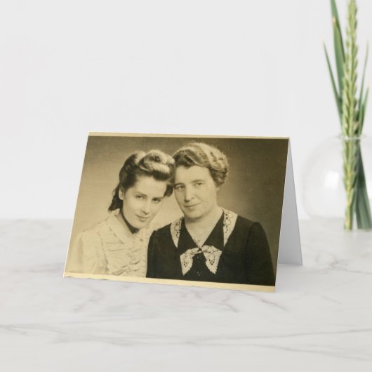 母および娘 カード (正面)