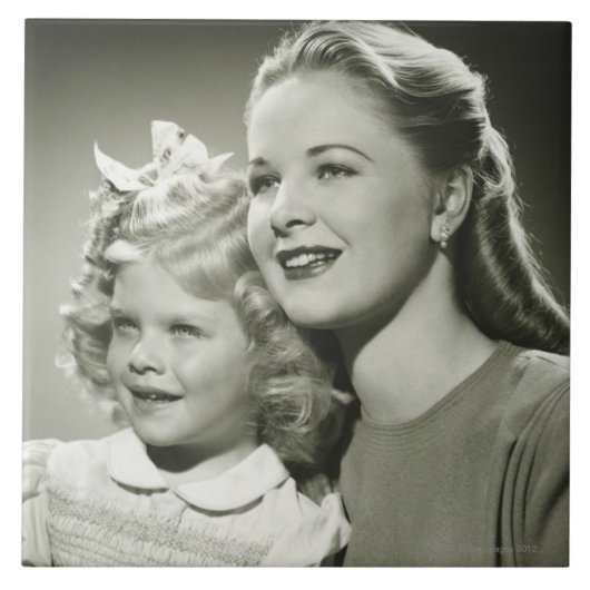 母および娘 タイル (正面)