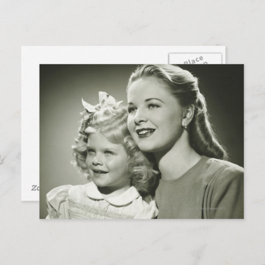 母および娘 ポストカード (正面/裏面)