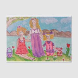 母および娘 薄葉紙