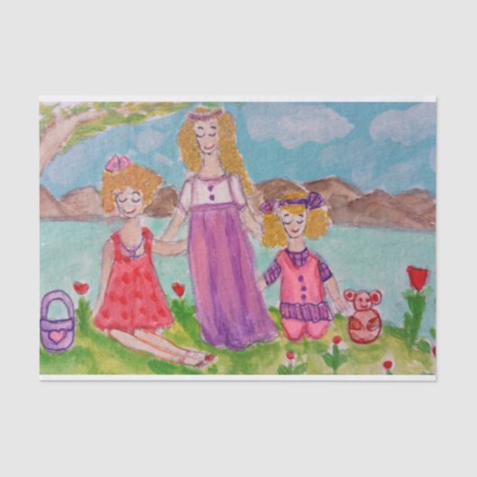 母および娘 薄葉紙 (正面)