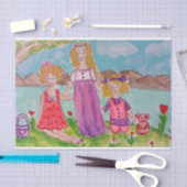 母および娘 薄葉紙 (クラフト)