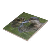 母および子ガモのタイル タイル (側面)