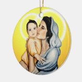 母および子供のオーナメント セラミックオーナメント (左)