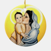 母および子供のオーナメント セラミックオーナメント (裏面)