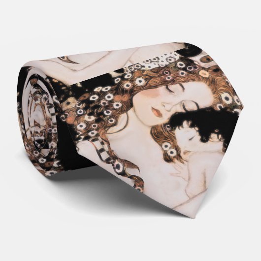 母および子供のグスタフのクリムト ネクタイ (ロール)