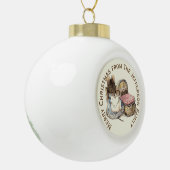 母および子供のパーソナライズな休日 セラミックボールオーナメント (左)