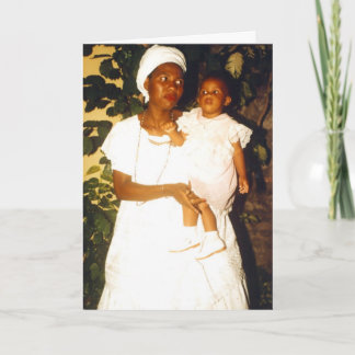 母および子供の休日カード カード