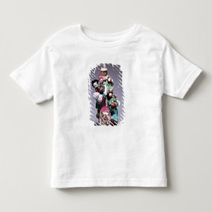 母および子供を描写するチェルシーのボトル トドラーTシャツ