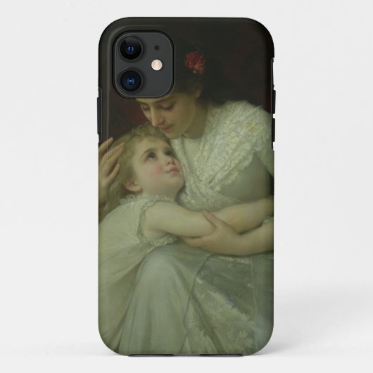 母および子供(キャンバスの油) Case-Mate iPhoneケース (裏面)