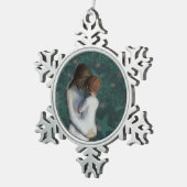 母および息子のピューターの雪片のオーナメント スノーフレークピューターオーナメント (右)