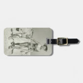 母および息子の歩く ラゲッジタグ (正面横)