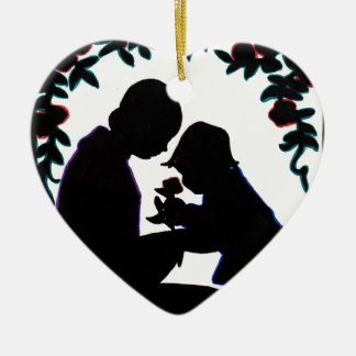 母および息子 セラミックオーナメント