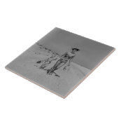 母および息子 タイル (側面)