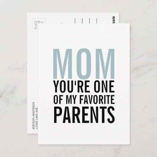 母お気に入りの母の日はがき ポストカード (正面/裏面)