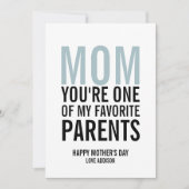 母お気に入りの母の日カード カード (正面)