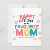 「母お気に入りの誕生日カード」 シーズンカード (正面)