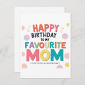 「母お気に入りの誕生日カード」 シーズンカード (正面/裏面)