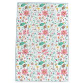 母お洒落かわいらし日の模様パーソナライズされた ミディアムペーパーバッグ (裏面)