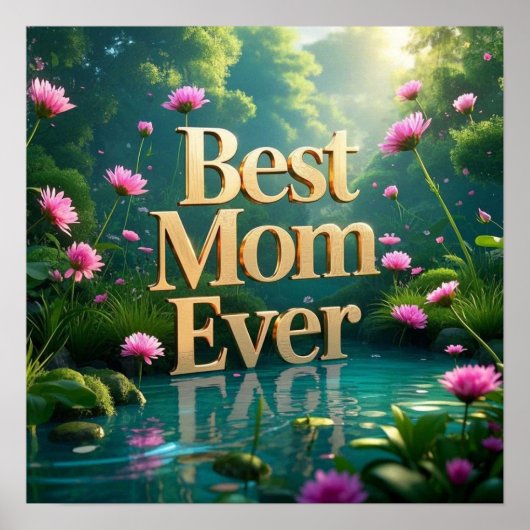 母お洒落の日の森の庭 ポスター (正面)