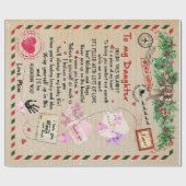 母からの娘へのラブレター誕生日プレゼント ラッピングペーパー (フラット)